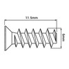 SKIR'CO (Pack of 100) Zinc Plated Euro Screws 6.0 x