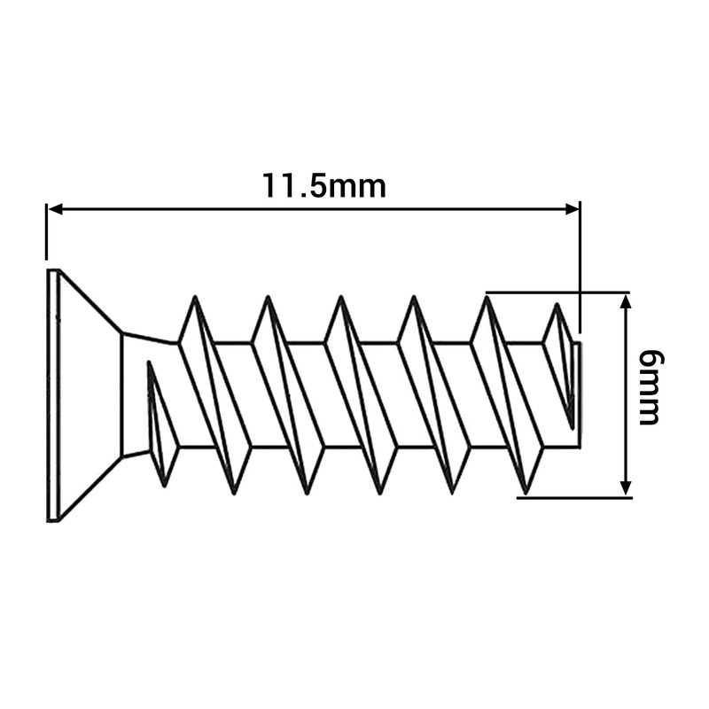 SKIR'CO (Pack of 100) Zinc Plated Euro Screws 6.0 x