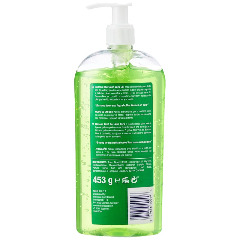 Banana Boat Aloe Vera Skin Care Gel 400 ml, Large