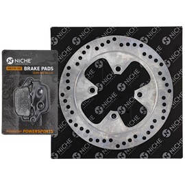NICHE Rear Left Brake Rotor Pad Kit Semi Metallic For Honda Hawk GT 650 NT650 43351-ML0-730