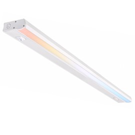 PARMIDA LED Under Cabinet Lighting, Hardwired Installation, 32 Inch, 24W, 5CCT Color Selectable - 2700K/3000K/4000K/5000K/6000K, ETL Listed, 120V, Dimmable, 1850 Lumens, White Finish