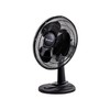 Comfort Zone Oscillating Table Fan with Adjustable Tilt, Convenient Push