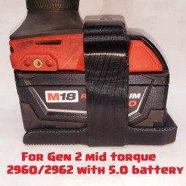 Battery M18 Mid Torque Battery Strap/Hold Down For 5 AH Battery On 2960/2962 3D Printed