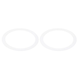 PATIKIL Metallic Goof Trim Ring, 2 Pieces 4.13" OD 3.39" ID Round Ceiling Light Ring Trim for Recessed Lighting Cover, Matte White