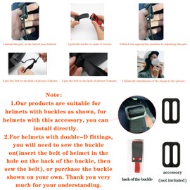 RMISODO 4 Pieces Motorcycle Helmet Buckles Clip Plastic Motor Bike Speed Chin Strap Quick Release Buckle Chin Strap Replacement Buckles Button Pull Buckles for Crash Helmet