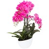 Dahlia Studios Potted Silk Faux Artificial Flowers Arrangement Realistic Pink