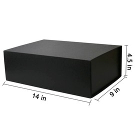 YINUOYOUJIA Gift Box with Lid,14"x9"x4.5" Magnetic Gift Boxes with Ribbon,Cards and Envelopes for Presents,Great for Wedding,Birthdays,Crafting,Gift Packaging (blue)