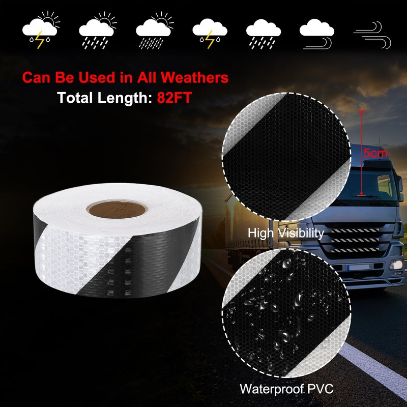MECCANIXITY Reflective Tape, 2 Inch x 82 ft Warning Safety