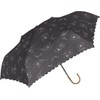 Nakatani Natural Basic Folding Umbrella, UV Lyrica, Charcoal Gray [924-055],