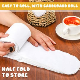 FuWeave 30 Pack Reusable Toilet Paper Towels Bidet Towels Reusable Washable Toilet Paper Bulk Paperless Rolls Cotton Treadmill Family Cloth Wipes(Classic,White)