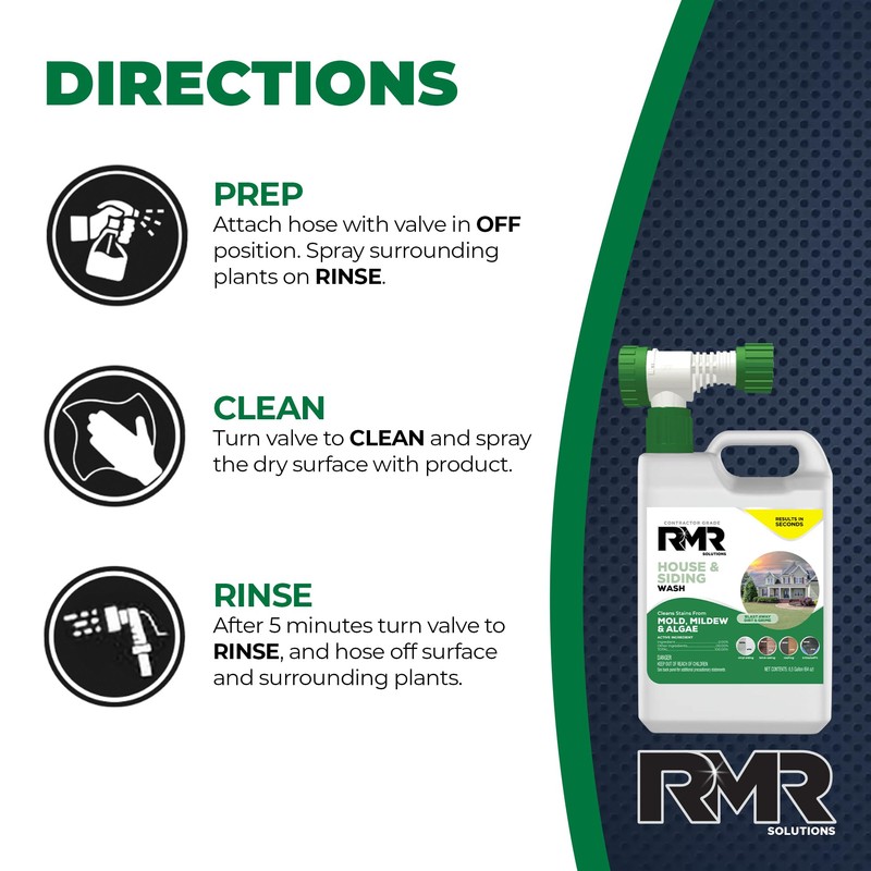 RMR House and Siding Wash - Commercial-Grade Outdoor Stain Remover
