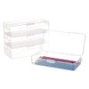 BENECREAT 4 Packs Rectangle Plastic Container Box, 19.5x17.9x9cm Clear Storage