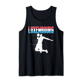 Luxembourg Basketball Fans - Luxembourgish Flag Slam Dunk Tank Top