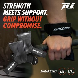 Industry Pro Grips - Textured Lifting Straps - Neoprene Padded Wrist Support - Durable Velcro Closure - Enhanced Grip for Weightlifting & Strength Training (Black, S/M)