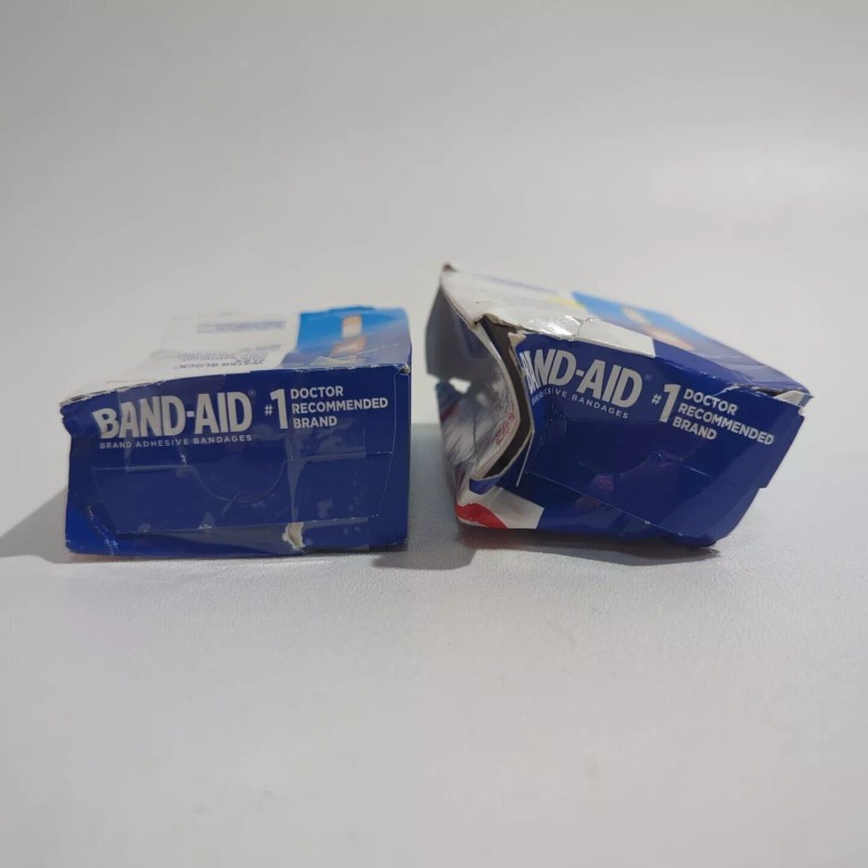 (2) Band-Aid Brand Adhesive Bandages Variety Pack 30 Assorted Sizes