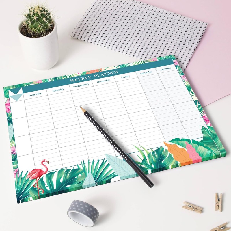 Joeji's Kitchen Calendar Weekly Planner Pad Tear-Off Sheets 60 Pages