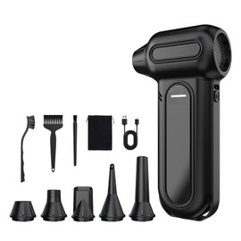 Electric Air Duster-150000RPM Compressed Air Duster, 4-Gear Adjustable Cordless Mini Blower, Rechargeable Dust Blower for PC, Keyboard, Car, Outdoor, Home (Black)