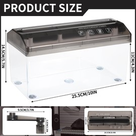 A4 Paper Manual Shredder - Black Portable Mini Paper Grinder Capacity 3L for A4 Files Documents Straight Cutting Tool Home Office Desktop Supplies WD23BK