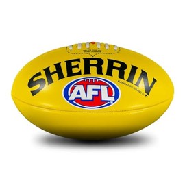 Sherrin AFL Replica PVC Football, Yellow, Size 5