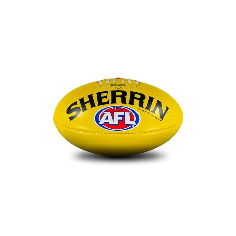 Sherrin AFL Replica PVC Football, Yellow, Size 5