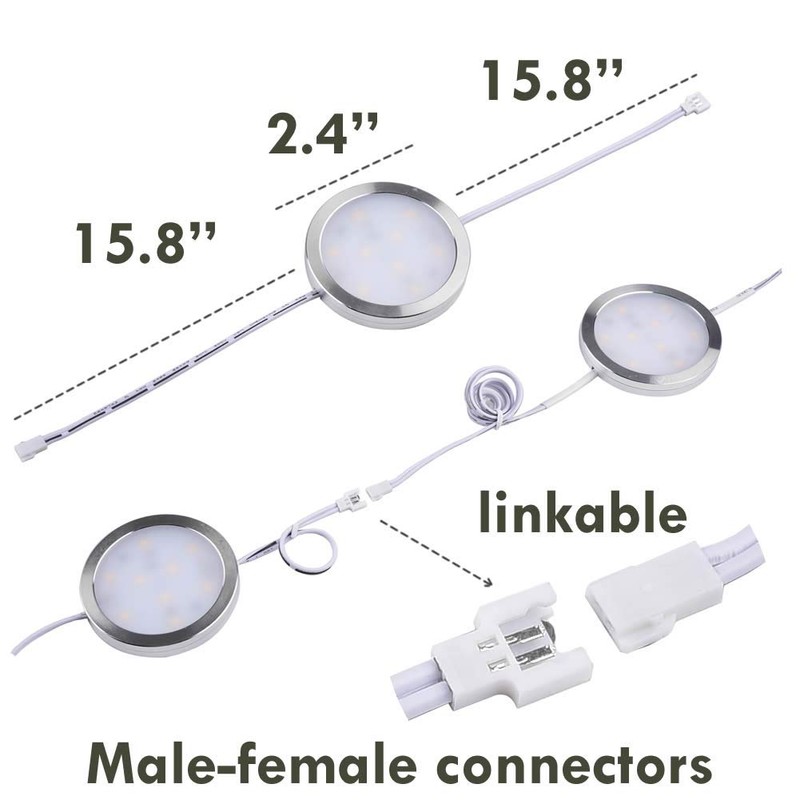 Lvyinyin Under Cabinet Lighting Kit, Dimmable Wireless RF Remote Control,