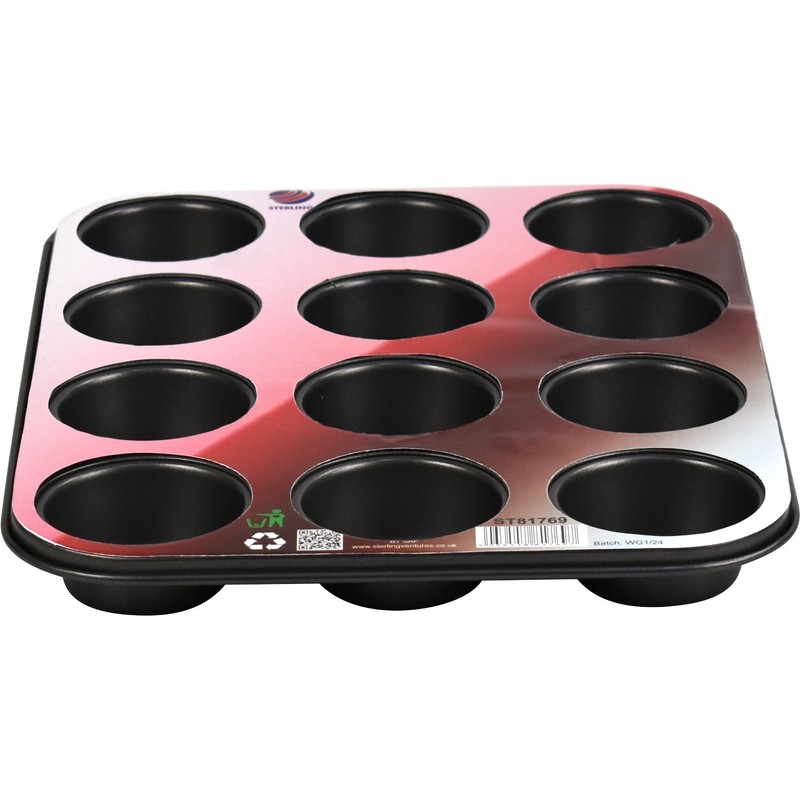 Lavv Housewares Non Stick Cupcake Muffin Baking Tray 12 Cups