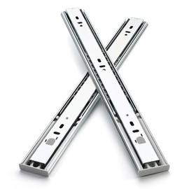 10 Inch Soft Close Drawer Slides 4 Pairs (8pcs) Ball-Bearing Slides 3 Fold Full Extension Side Mount Household Drawers/Heavy Duty Drawer Glides/Cabinets/Toolbox/RV/Truck Heavy Duty 100 LB Silver