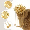 Wedding Hair Comb Hair Accessories, Chinese Classical Floral Leaves Long