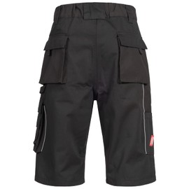 Nitras Motion Tex Plus Women's / Men's Work Shorts Cargo Work Shorts (Nitras Motion Tex Plus) - Black , size: 68