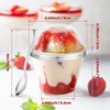 Jinei 50 Sets 9 oz Silver Plastic Dessert Cups with