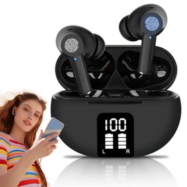 Voice Translator Earphones, 144 Languages AI Intelligent Bluetooth Translation Earbuds, HD Noise Reduction M10 Translator Headphones with App, Supports Music and Two-Way Translation