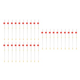 30PCS Ice Fishing Rod Top Tip White Plastic Ice Fishing Rod Extending Tip for Winter Fishing 130mm/5.1in