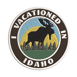 I Vacationed in Idaho 3.5" Embroidery DIY Iron on/Sew-on Decorative Patches Vacation Souvenir Travel Adventure Novelty Theme