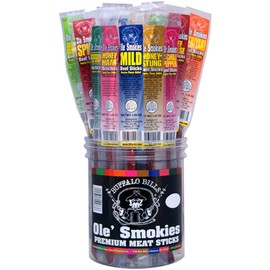 Buffalo Bills 1.25oz Mixed Individually Wrapped 9" Ole' Smokies (30 assorted meat sticks per tub)