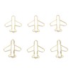 100Pcs Airplane Shaped Paper Clips Metal Lightweight Multipurpose Cute Shaped