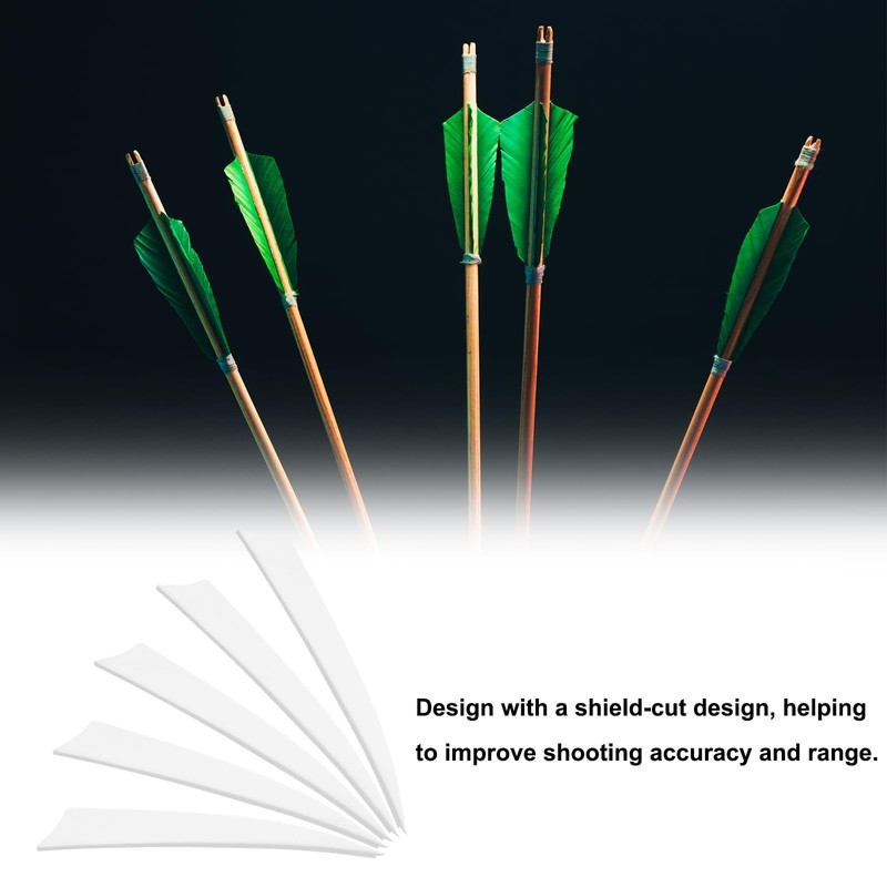 PATIKIL Arrows Vanes 4 Inch, 25 Pack Left Wing Arrow