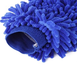 SteelFever Set of 2 Car Wash Cleaning Kit, Microfiber Chenille Cleaning Sponge Built in Hand-Strap and Car Wash Mitt