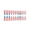 24Pcs Almond Press on Nails Long Stiletto Fake Nails Blue