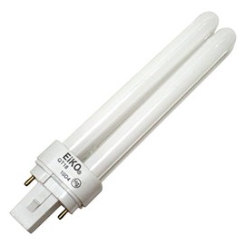 Eiko QT18/50 18W Quad-Tube 5000K G24D2 Base Fluorescent Halogen Bulbs