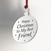 For Best Friend Christmas Tree Decoration Engraved Bauble Gift For