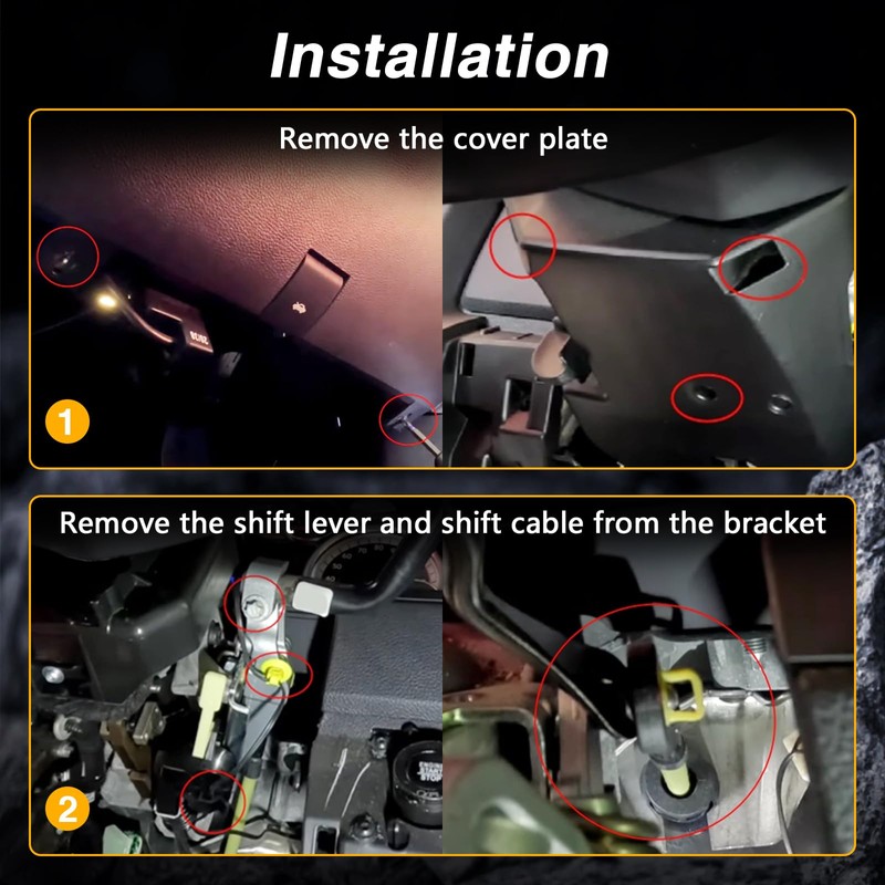 EVRBUL Steering Column Gear Shift Bracket Transmission Shift Lever Bracket