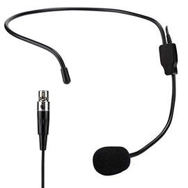 de micrófono inalámbrico, micrófono de condensador mini XLR de 3 pines, micrófono inalámbrico profesional para la cabeza, micrófono de diadema para altavoces, amplificador de voz