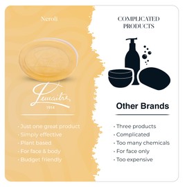 LEMAITRE Glycerin Soap - Vegan Transparent Bar, Gentle Cleanse, Vegan Bar, Cruelty-Free, Fragrances & Skin care for Women, Men (3.17 Ounce) (3.17 Ounce (Pack of 6), Neroli Bergamota and Rosemary)