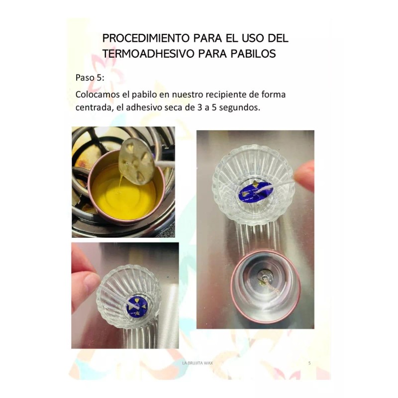 La Brujita Wax Termoadhesivo Para Pabilos 3 Piezas