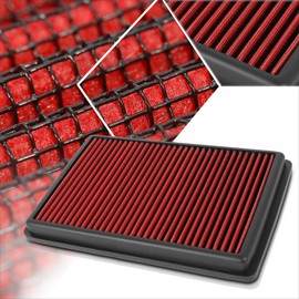Red Reusable&Washable High Flow Drop-in Air Filter Compatible with Kona/Veloster/Forte/Soul