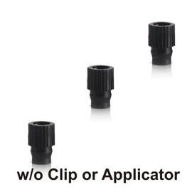 MagnaKoys 1/2 Dram Empty Clear Glass Perfume/Cologne Sampler vial Containers w/Black Top for Purse or Pocket Refillable (25, 1/2 Dram Black Vial w/o Clip or Applicator)