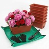 Yokodaza Red Window Box Planters, 7 Pack Rectangular Plastic Flower