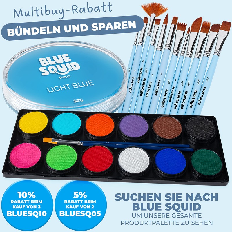 Blue Squid PRO Make-Up Face Paint and Body Paint, Classic