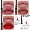 3Pcs Ruby Red Nude Pink Mauve Matte Liquid Lipstick and