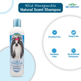 Bio-Groom Wild Honeysuckle Dog Shampoo - Natural Scent Pet Shampoo, Aloe Vera, Chamomile, Cat & Dog Bathing Supplies, Puppy Wash, Cruelty-Free, Made in USA, Quick Rinse Cat Shampoo - 12 fl oz 1-Pack